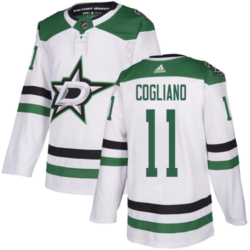 Adidas Dallas Stars #11 Andrew Cogliano White Road Authentic Youth Stitched NHL Jersey->youth nhl jersey->Youth Jersey
